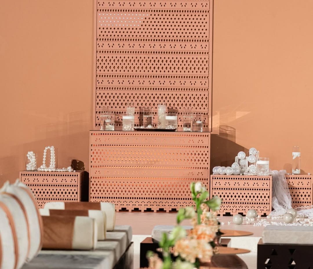 Elegant wedding ceremony setup